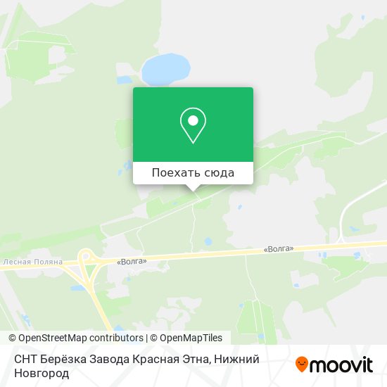 Карта СНТ Берёзка Завода Красная Этна