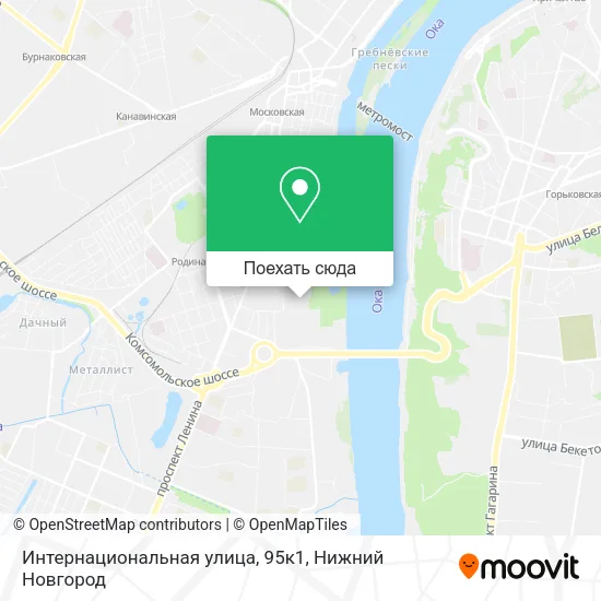 Карта Интернациональная улица, 95к1