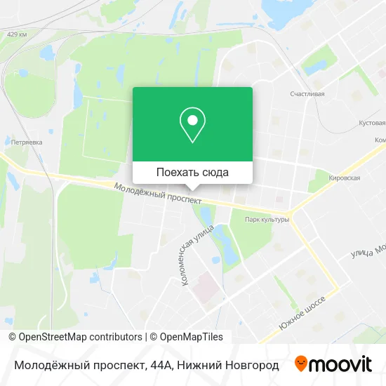 Карта Молодёжный проспект, 44А