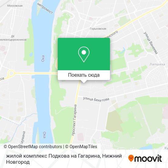 Карта жилой комплекс Подкова на Гагарина