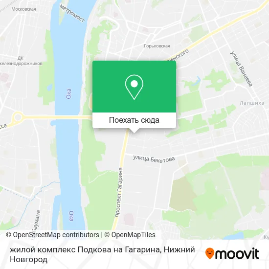 Карта жилой комплекс Подкова на Гагарина