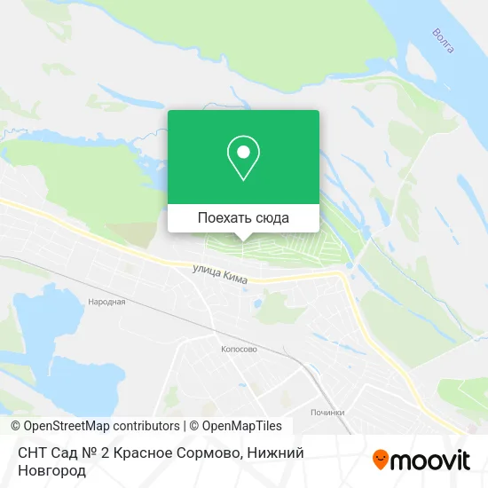 Карта СНТ Сад № 2 Красное Сормово