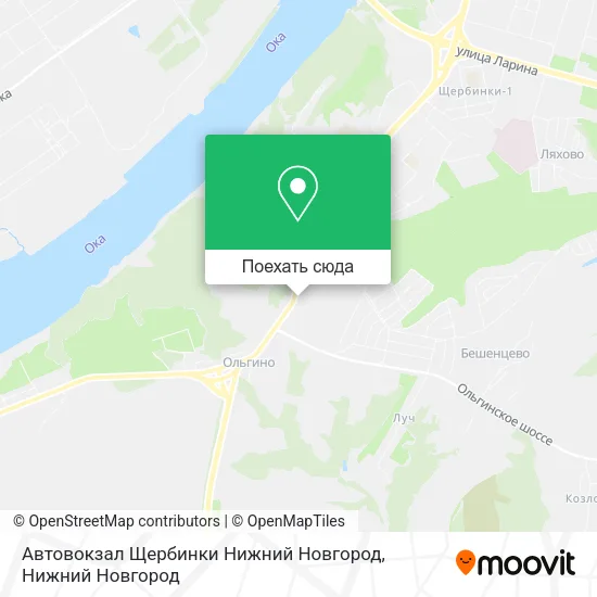 Карта Автовокзал Щербинки Нижний Новгород