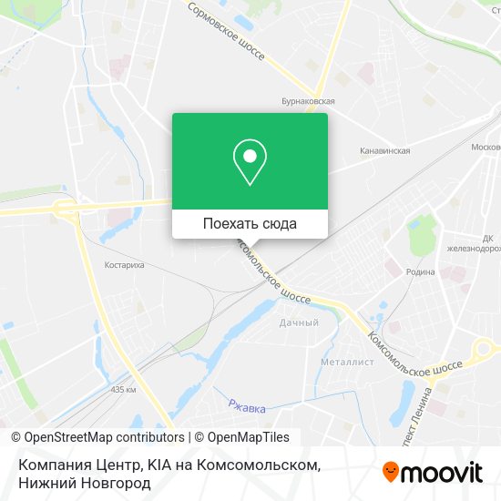 Карта Компания Центр, KIA на Комсомольском