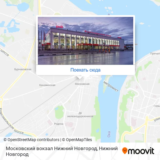 Карта Московский вокзал Нижний Новгород