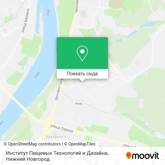 Карта Институт Пищевых Технологий и Дизайна