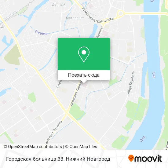 Карта Городская больница 33