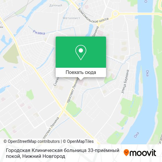 Карта Городская Клиническая больница 33-приёмный покой