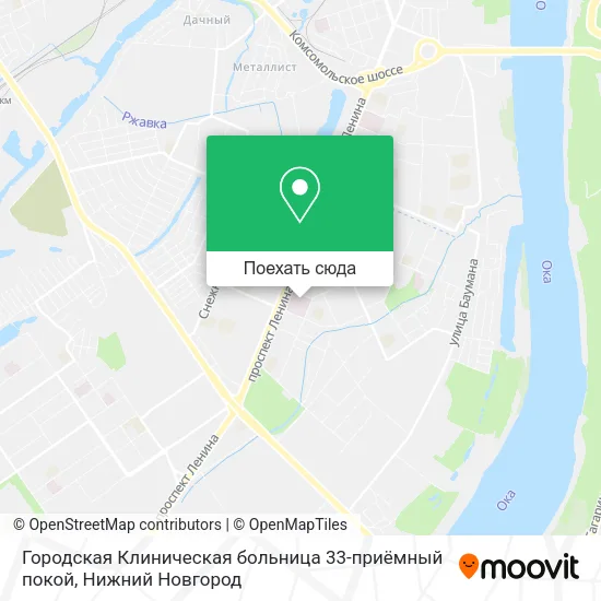Карта Городская Клиническая больница 33-приёмный покой
