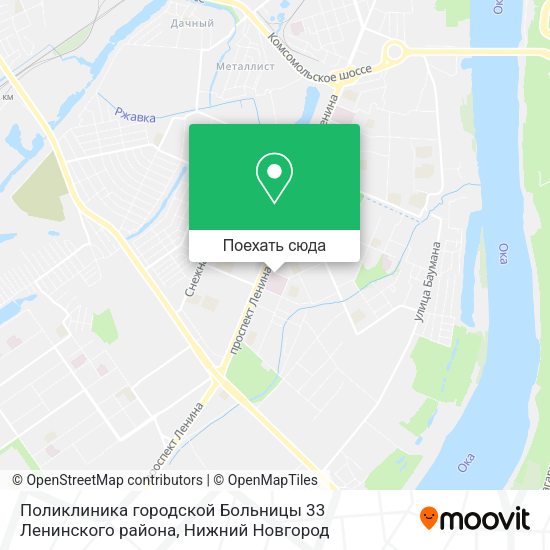 Карта Поликлиника городской Больницы 33 Ленинского района