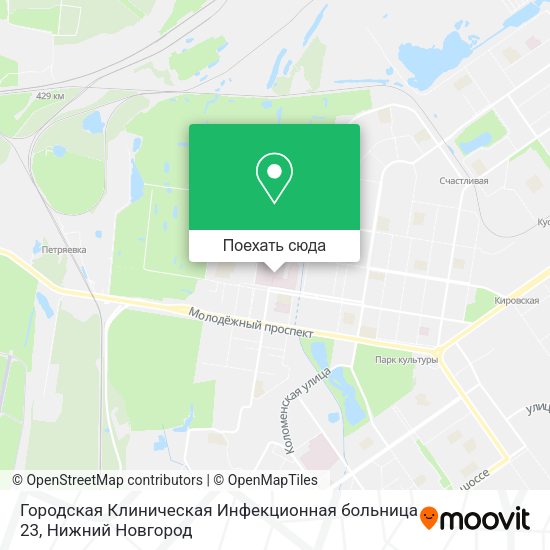 Карта Городская Клиническая Инфекционная больница 23