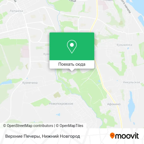 Карта Верхние Печеры