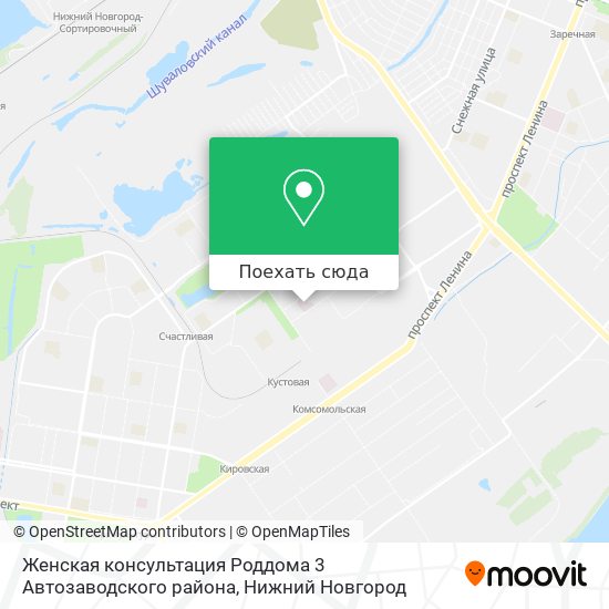 Карта Женская консультация Роддома 3 Автозаводского района