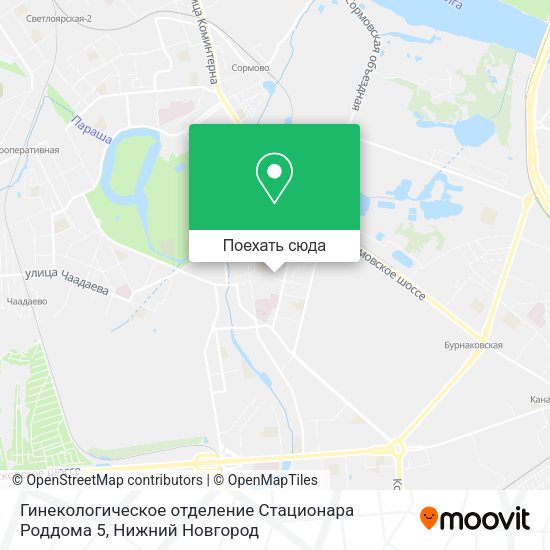 Карта Гинекологическое отделение Стационара Роддома 5