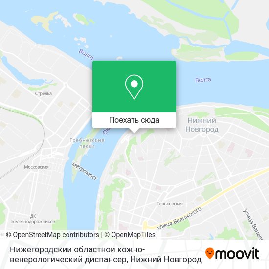 Карта Нижегородский областной кожно-венерологический диспансер