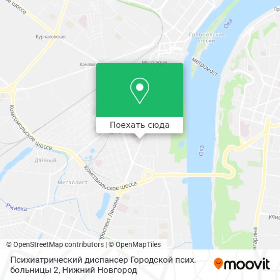 Карта Психиатрический диспансер Городской псих. больницы 2