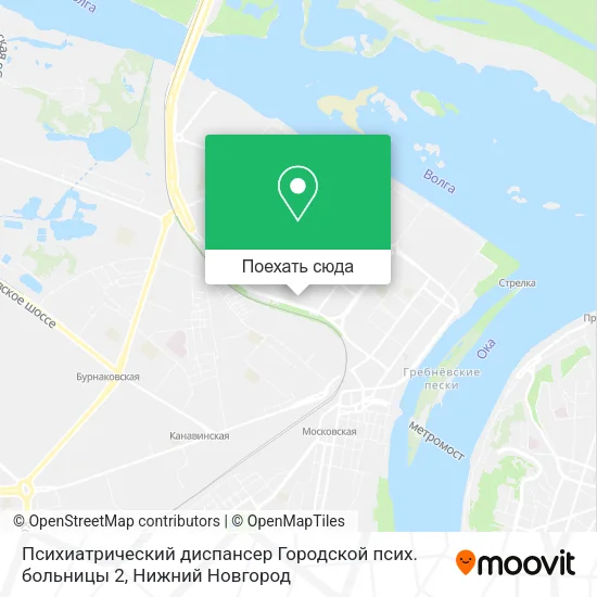 Карта Психиатрический диспансер Городской псих. больницы 2