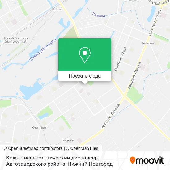 Карта Кожно-венерологический диспансер Автозаводского района