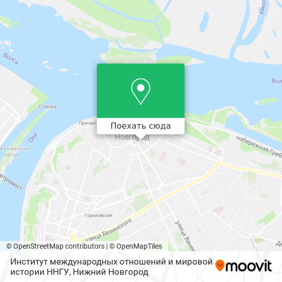 Карта Институт международных отношений и мировой истории ННГУ
