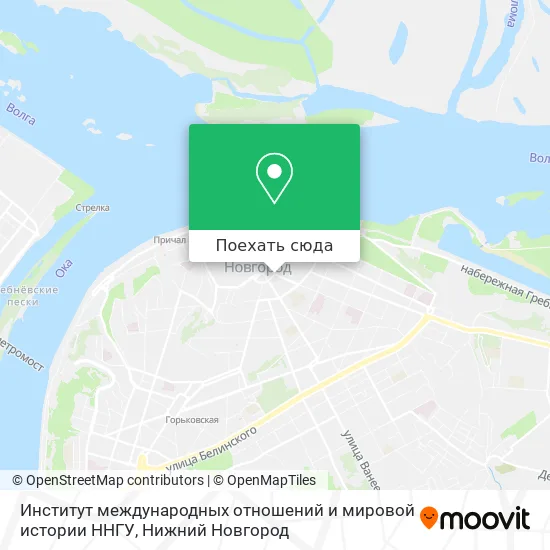 Карта Институт международных отношений и мировой истории ННГУ