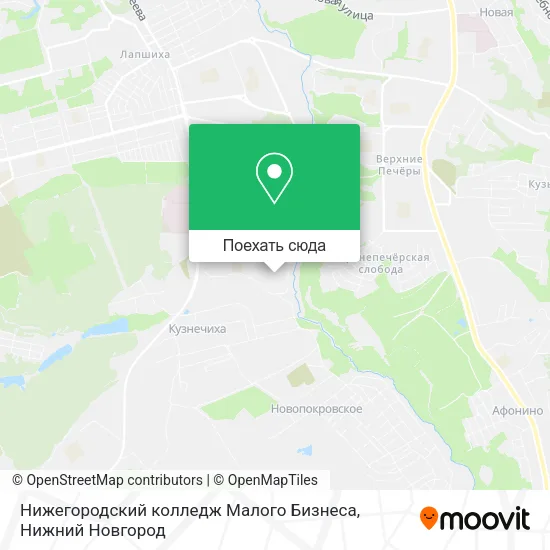 Карта Нижегородский колледж Малого Бизнеса