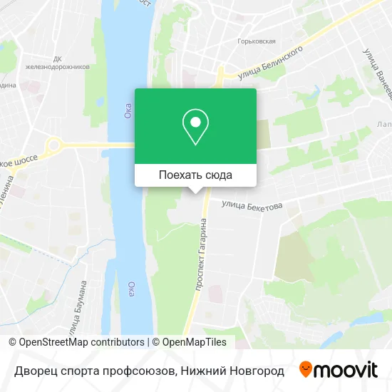 Карта Дворец спорта профсоюзов