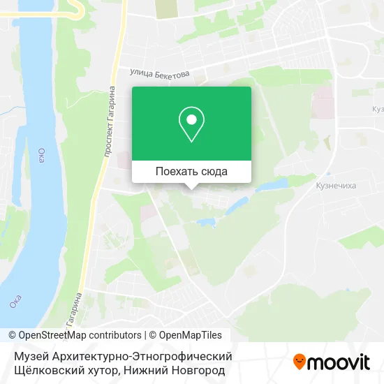 Карта Музей Архитектурно-Этногрофический Щёлковский хутор