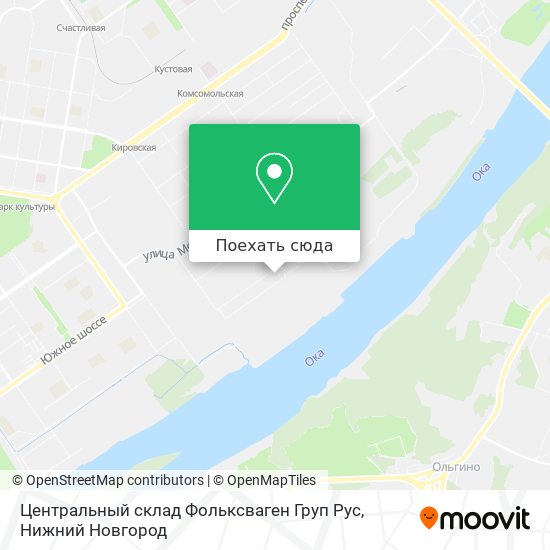 Карта Центральный склад Фольксваген Груп Рус