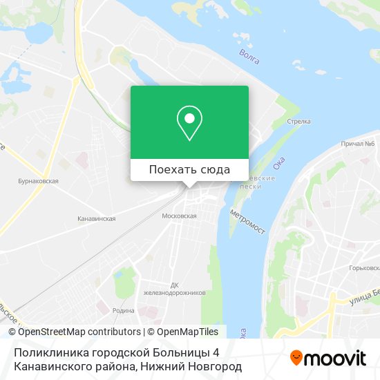 Карта Поликлиника городской Больницы 4 Канавинского района