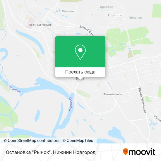 Карта Остановка "Рынок"