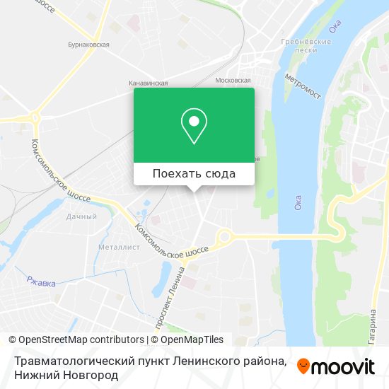Карта Травматологический пункт Ленинского района