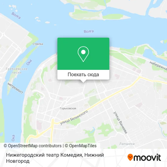Карта Нижегородский театр Комедия