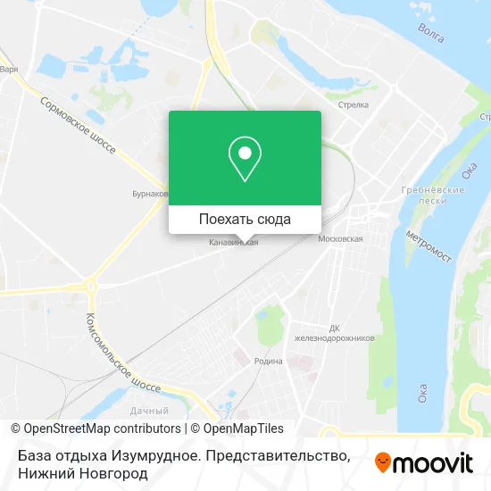 Карта База отдыха Изумрудное. Представительство