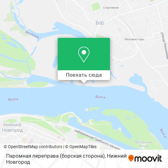 Карта Паромная переправа (борская сторона)