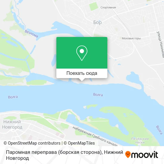 Карта Паромная переправа (борская сторона)