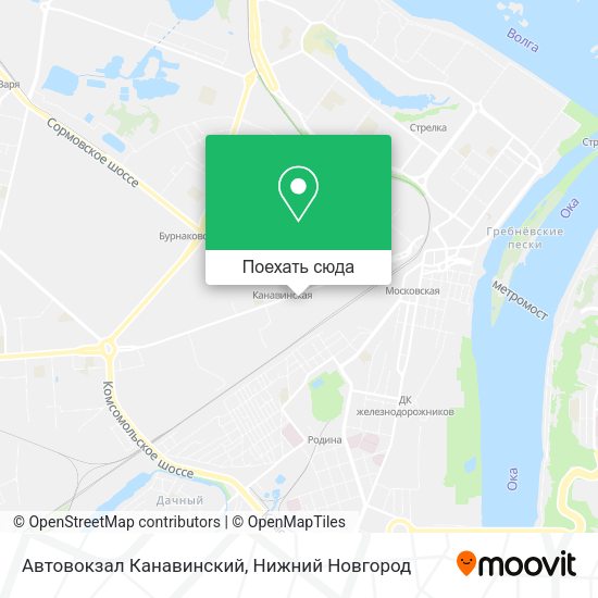 Карта Автовокзал Канавинский