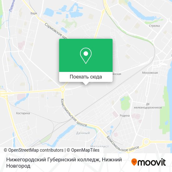 Карта Нижегородский Губернский колледж