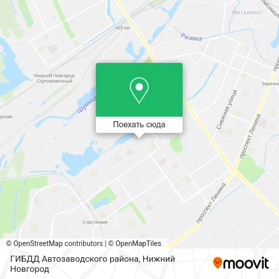 Карта ГИБДД Автозаводского района