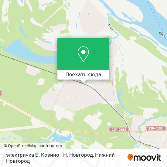 Карта электричка  Б. Козино - Н. Новгород