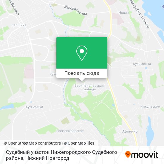 Карта Судебный участок Нижегородского Судебного района