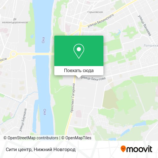 Карта Сити центр