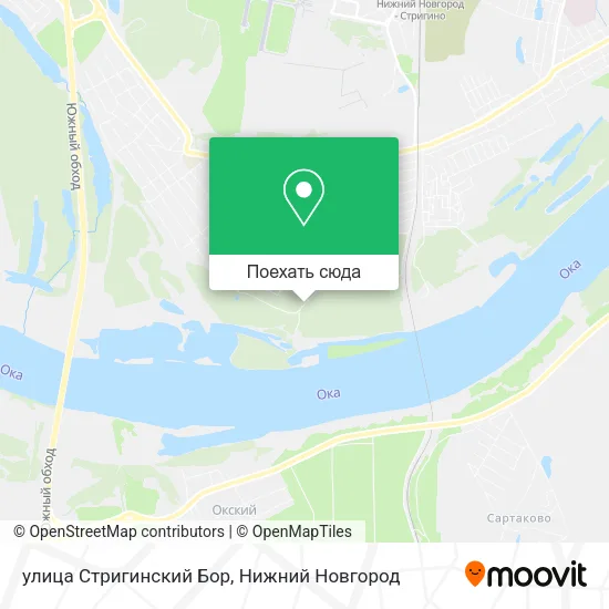 Карта улица Стригинский Бор