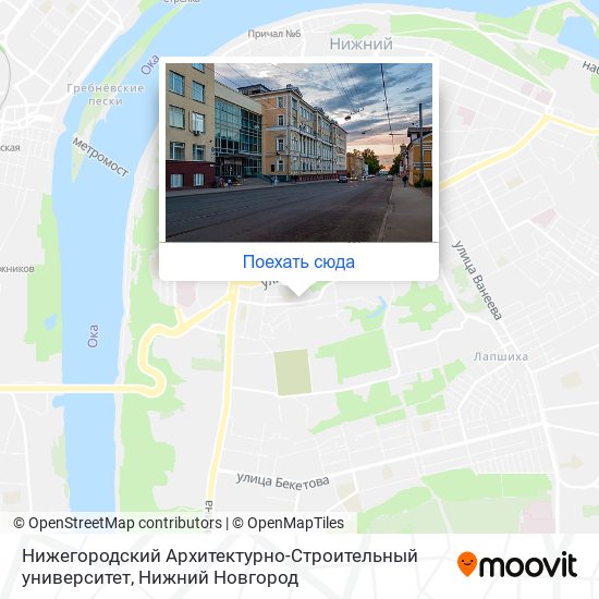 Карта Нижегородский Архитектурно-Строительный университет