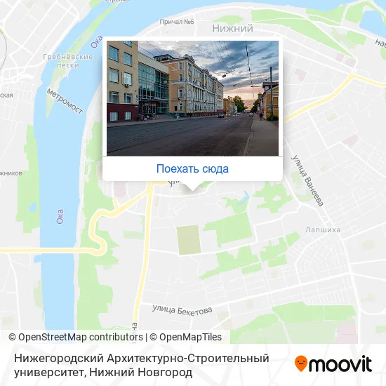 Карта Нижегородский Архитектурно-Строительный университет