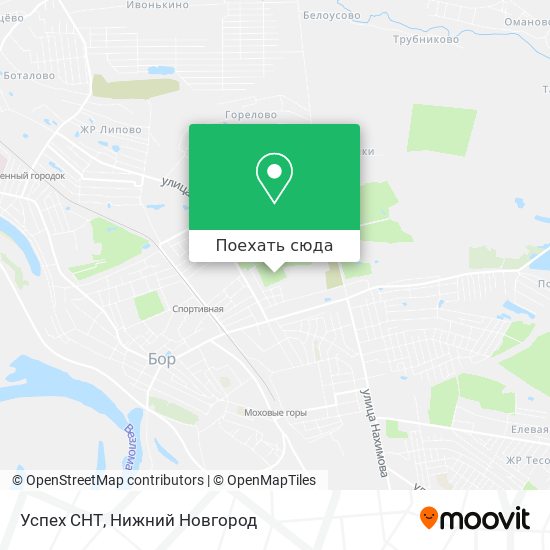 Карта Успех СНТ