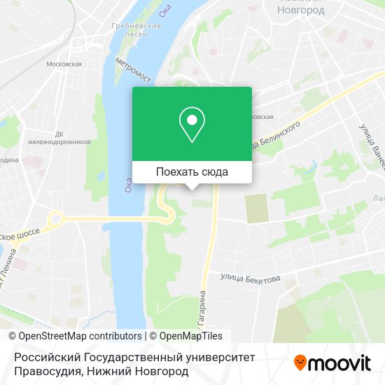 Карта Российский Государственный университет Правосудия