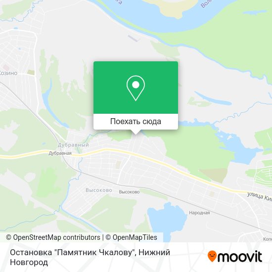 Карта Остановка "Памятник Чкалову"