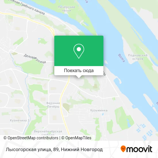 Карта Лысогорская улица, 89