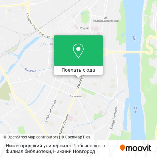 Карта Нижегородский университет Лобачевского Филиал библиотеки