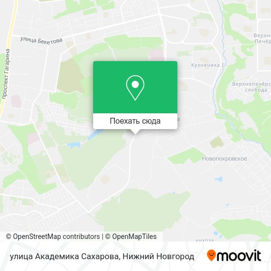Карта улица Академика Сахарова